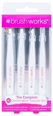 BrushWorks HD Pinsettisetti 4 kpl
